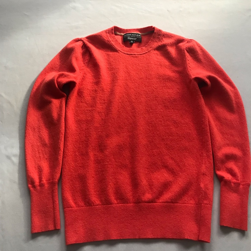 Banana Republic Merino Wool Blend Orange Sweater Size XS
